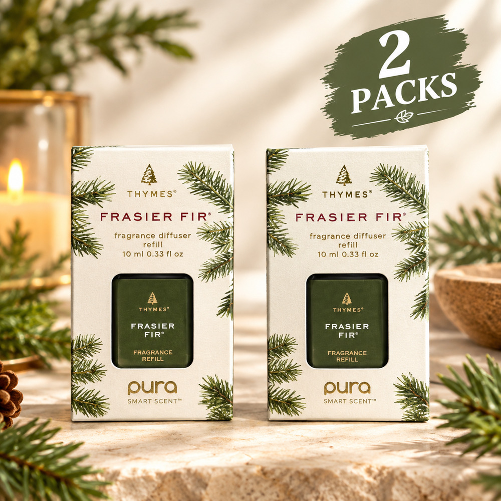 2 Pack Thymes Frasier Fir Pura Smart Scent Refill 0.33 oz 10mL
